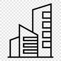 inşaat, çelik, mühendislik, skyscraper ikon svg