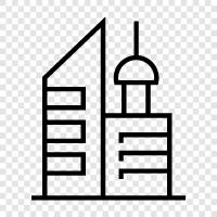 inşaat, skyscraper, inşaat şirketi, inşaat malzemesi ikon svg