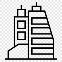 inşaat, çelik, mühendislik, skyscraper ikon svg