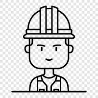 construction worker salary, construction worker benefits, construction worker union, construction worker hours icon svg