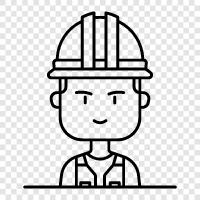 construction worker salary, construction worker benefits, construction worker union, construction worker hours Значок svg