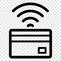 contactless card, NFC, EMV, mobile icon svg