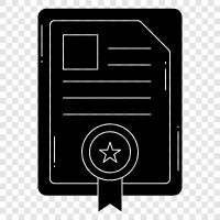 contract, certificate, contract document, contract template icon svg