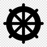 control, boat, steering, pilot icon svg