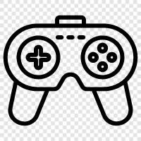 controller, joystick, game, console icon svg