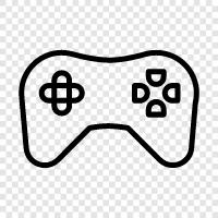 controller, joystick, button, game icon svg