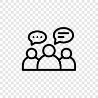 conversation, discussion, dialogue, discussion board icon svg