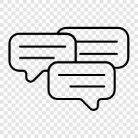 conversation, messaging, online chatting, online communication icon svg