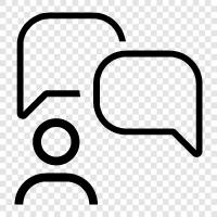 Gespräch, Dialog, Diskussion, Verhandlung symbol