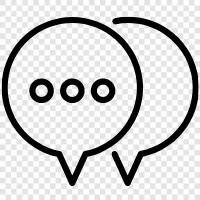 conversation, online conversation, online socializing, chatting icon svg