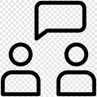 conversation, chat, discussion, dialogue icon svg