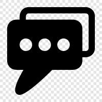 Konversation, Diskussion, verbale Kommunikation, verbaler Austausch symbol