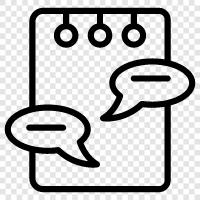 conversation, talk, discuss, exchange ideas icon svg