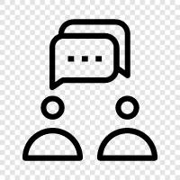 conversation, talk, discussion, dialogue icon svg