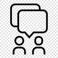 conversation, language, rhetoric, discourse icon svg