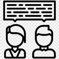 conversation, discussion, interaction, dialogue icon svg