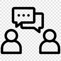 conversation, verbal communication, dialogue, discussion icon svg