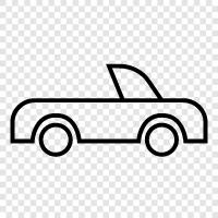 convertible, sports car, luxury car, classic car icon svg