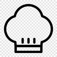 kochen, küche, hüte, kochen hut symbol