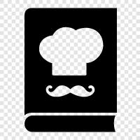 cookbook recipes, cooking, food, cookbook author icon svg