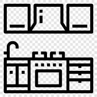 cooking, kitchen appliances, kitchen design, kitchen decor icon svg