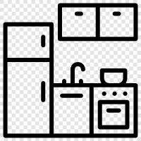 cooking, kitchen appliances, kitchen furniture, kitchen remodeling icon svg