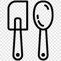 cooking utensils, kitchen utensils, silverware, spatula and spoon icon svg