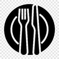 cooking utensils, dinnerware, flatware, silverware icon svg