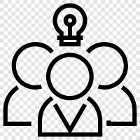 cooperation, collective intelligence, collective problem solving, innovation icon svg