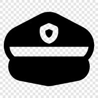 cop hat, law enforcement, police officer, police symbols icon svg