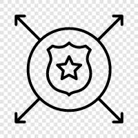 Polizei, Strafverfolgung, Strafjustiz, Sicherheit symbol