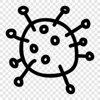 Koronavirus, respiratorisches Virus, Erkältung, Virus symbol
