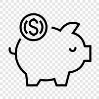 cost reduction, penny pinching, budgetary, financial icon svg