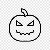 costumes, parties, candy, spooky icon svg