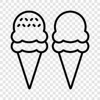 Cotton candy, Soft serve, cones, sundaes icon svg