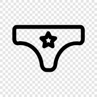 cotton panties, silk panties, thong panties, bikini panties icon svg