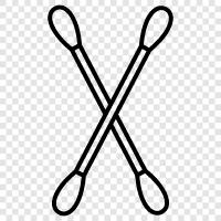 cotton swab, cotton bud applicator, cotton swab applicator, cotton bud icon svg