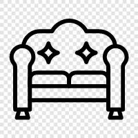 couch, Loveseat, settee, love seat icon svg