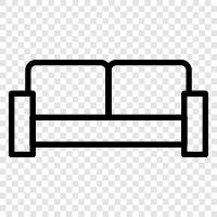 Couch, Bed, Bedroom, Living Room icon svg