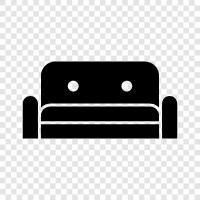 Couch, Living Room, Bed, Bedroom icon svg