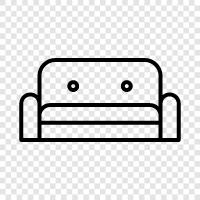 Couch, Loveseat, Chair, Sofa Bed icon svg