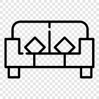 Couch, Loveseat, Sofa Bed, Couch Bed icon svg