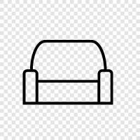 Couch, Bed, Bedroom, Living Room icon svg