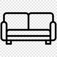 Couch, Futon, Loveseat, Chair icon svg