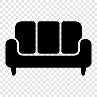 Couch, Bed, Bedroom, Living Room icon svg