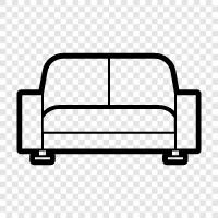 Couch, Bed, Furniture, Home icon svg