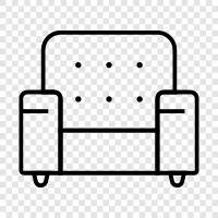 Couch, Bed, Bedroom, Living Room icon svg