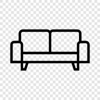 Couch, House, Furniture, Living Room icon svg