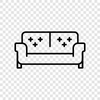 Couch, Chair, Bed, Bedroom icon svg