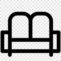 Couch, Bed, Bedroom, Living Room icon svg